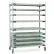 MetroMax® i Plastic Industrial Mobile Shelving Unit, 35-3/4"L x 24-1/4"W x 79-9/16"H, Blue