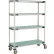 MetroMax® i Plastic Shelving Mobile Cart, Solid Shelves, 49-3/4"L x 20-5/16"W x 67-5/16"H, Blue