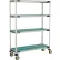 MetroMax® i Plastic Shelving Mobile Cart, Open Grid Shelves, 49-3/4"L x 20-5/16"W x 67-5/16"H