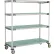 MetroMax® i Plastic Shelving Mobile Cart, Solid Shelves, 61-3/4"L x 26-5/16"W x 67-5/16"H, Blue