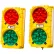 Ideal Warehouse® SG30-115RG-LED Stop & Go Light Set, 115V
