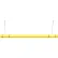 Global Industrial™ Clearance Bar, 80"L, Yellow with Red Tape, HDPE
