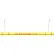 Innoplast Clearance Bar, 4"D x 96"L, Yellow Bar/White Tapes