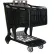 R.W. Rogers EX11575 Large Plastic Shopping Cart, Black/Gray