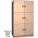 Ironwood 3 Compartment Solid Door Wood Storage Cabinet, Folkstone Color