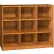 Wood Cubicle Cabinet, 9 Openings, Open Front, 52 x 17-5/8 x 42-3/8, Folkstone Grey