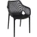 Siesta Air XL Outdoor Dining Arm Chair, Black - Pkg Qty 2