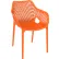 Siesta Air XL Outdoor Dining Arm Chair, Orange - Pkg Qty 2