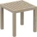 Siesta Ocean Square Resin Side Table, Dove Gray