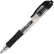 Integra™ Retractable Gel Pen, Rubber Grip, 0.5mm, Black Barrel/Ink, Dozen