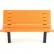 Frog Furnishings Contour 4' Recycled Plastic Bench, In Ground Mount, Cedar Bench/Black Frame
