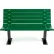 Frog Furnishings Contour 4' Recycled Plastic Bench, Green Bench/Black Frame