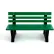 Frog Furnishings Brooklyn 4' Recycled Plastic Bench, Green Bench/Black Frame