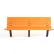 Frog Furnishings Contour 6' Recycled Plastic Bench, In Ground Mount, Cedar Bench/Black Frame