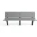 Frog Furnishings Contour 6' Recycled Plastic Bench, In Ground Mount, Gray Bench/Black Frame