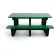 Frog Furnishings Park Place 6' Recycled Plastic Picnic Table, Green