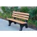 Frog Furnishings Comfort Park Avenue 6' Recycled Plastic Bench, Gray Bench/Black Frame