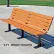 Frog Furnishings Contour 8' Recycled Plastic Bench, Cedar Bench/Black Frame