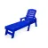 Frog Furnishings Pensacola Adirondack Recycled Plastic Chaise Lounge, Blue