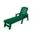 Frog Furnishings Pensacola Adirondack Recycled Plastic Chaise Lounge, Green
