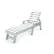 Frog Furnishings Pensacola Adirondack Recycled Plastic Chaise Lounge, White