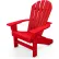 Frog Furnishings Seaside Adirondack Recycled Plastic Chair, Red