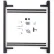 Adjust-A-Gate® 2-Rail Full-Frame Gate Kit, Consumer Series, 34" - 70"W x 45"H, Black