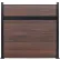 Estate 6'W x 6'H Black Rose Aluminum/Composite Horizontal Fence - Starter Section-SURFACE MOUNT