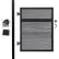 Estate 4'W x 6'H Oxford Grey Aluminum/Composite Adjustable Single Fence Gate Kit - IN GROUND ONLY