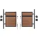 Estate 10'W x 6'H King Cedar Aluminum/Composite Adjustable Fence Double Gate Kit -IN GROUND ONLY