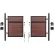 Estate 10'W x 6'H Black Rose Aluminum/Composite Adjustable Fence Double Gate Kit -IN GROUND ONLY