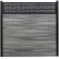 Lattice Top 6'W x 6'H Oxford Grey Aluminum/Composite Horizontal Fence Starter Section- IN GROUND