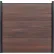 Full Composite 6'W x 6'H Black Rose Aluminum/Composite Horizontal Fence Starter Section- IN GROUND