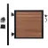 Full Composite 4'W x 4'H King Cedar Aluminum/CompositeAdjustable Single Gate Kit-IN GROUND ONLY
