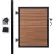 Full Composite 4'W x 6'H King Cedar Aluminum/Composite Adjustable Fence Gate Kit - IN GROUND ONLY