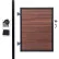Full Composite 4'W x 6'H Black Rose Aluminum/Composite Adjustable Single Gate Kit-IN GROUND ONLY