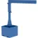 Portable Jib Crane With Empty Base, 500 lb. Cap, 135-1/8"H Span, 120-3/16"H Under Beam