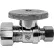 Jones Stephens 1/4 Turn Straight Supply Stop Valve, Chrome Plated, 1/2" FIP x 3/8" OD Comp
