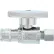 Jones Stephens 1/4 Turn Straight Supply Stop Valve, Chrome Plated, 1/2" PEX F1960 x 1/4" OD Comp