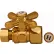 Jones Stephens 1/4 Turn Angle Stop Valve w/ 18"Connector w/ Lever Handle, Chrome, 1/2"PUSH x 1/2"FPT