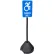 Magic Master® Split Portable Pole Black Base With 60" Pole