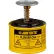 Justrite Plunger Can, 1-Pint, Yellow, 10018