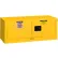 Justrite 12 Gallon 2 Door, Self-Close, Piggyback, Flammable Cabinet, 43"W x 18"D x 18"H, Yellow