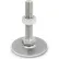 Leveling Foot - Threaded - 2700 Lbs. Capacity - 1.57" Base Dia. - J.W. Winco 41-40-3/8X16-75-D0-SK