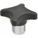 J.W. Winco GN6335.2 Star Knob, 50"(1.97), M8 x 1.25, 18"(.71), 8NCC7/E