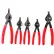 K-Tool KTI-55001 5 Piece Reversible Internal/External Snap Ring Plier Set