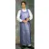 6 Mil PVC Apron W/ Die Cut Edge, Blue, 35" x 45", 12/Bag