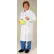 Polypropylene Lab Coat, 3 Pockets, Elastic Wrists, Snap Front, Single Collar, White, L, 30/Case