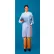 SMS Lab Coat, 3 Pockets, Knit Wrists, Snap Front, Knit Collar, White, MD 30/Case