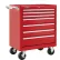 Kennedy® K2000 7 Drawer Roller Cabinet, 29"W x 20" x 34-15/16"H, Red